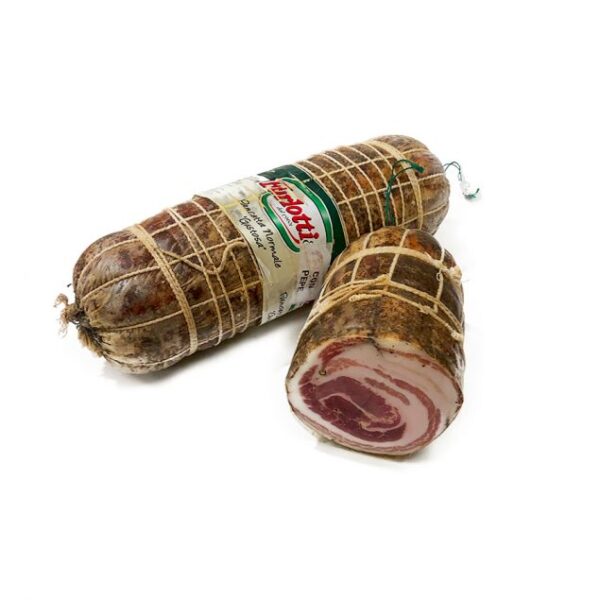 Pancetta arrotolata al pepe nero